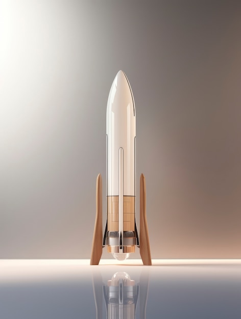 Free Photo view of futuristic space rocket