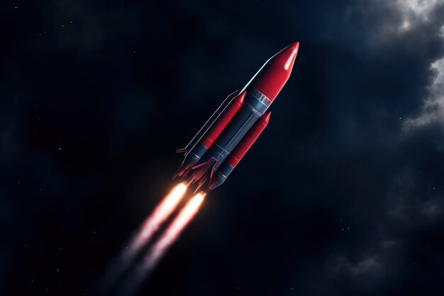 Free Photo view of futuristic space rocket