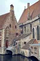 Free photo view of the gothic building of st john's hospital in bruges, belgium