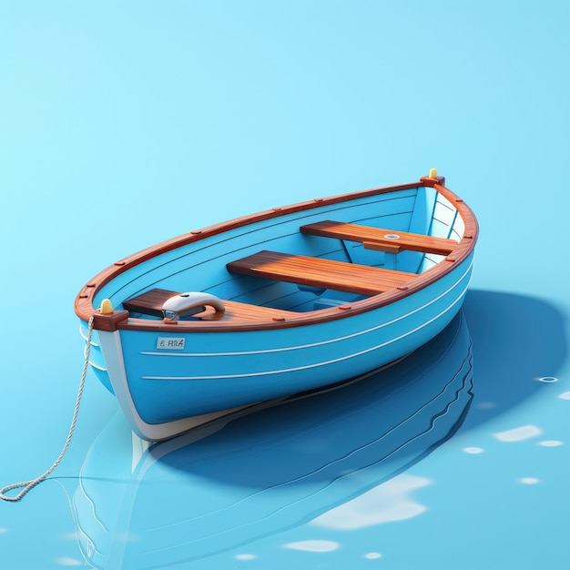 Free Photo view of graphic 3d boat