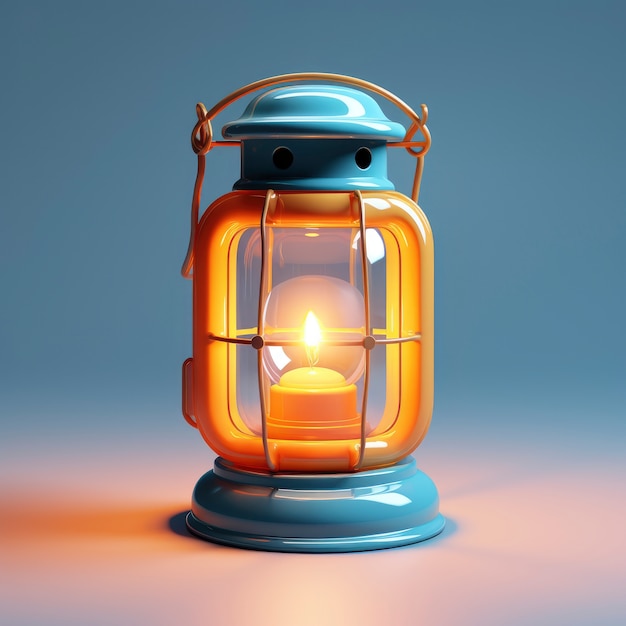 Free Photo view of graphic 3d lantern