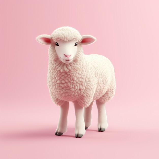 Free photo view of graphic 3d sheep