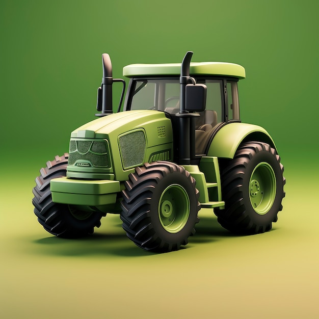 Free photo view of graphic 3d tractor