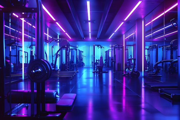 Free photo view of gym room for training and sports