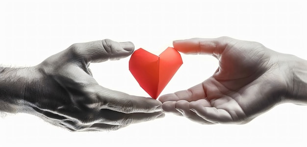 Free photo view of hands with heart shape to represent affection