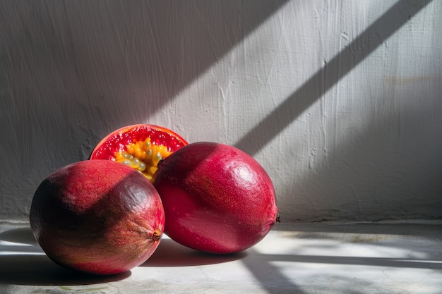 Free photo view of healthy and fresh maracuja fruit