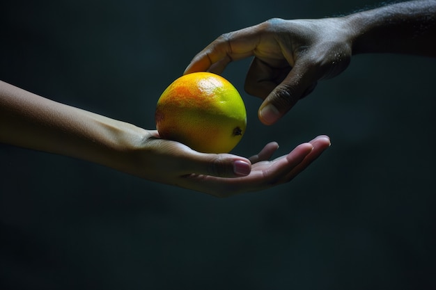 View of healthy and fresh maracuja fruit