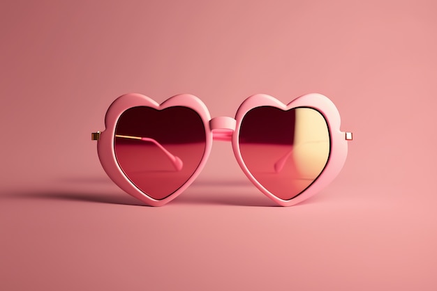 Free photo view of heart-shapes sunglasses