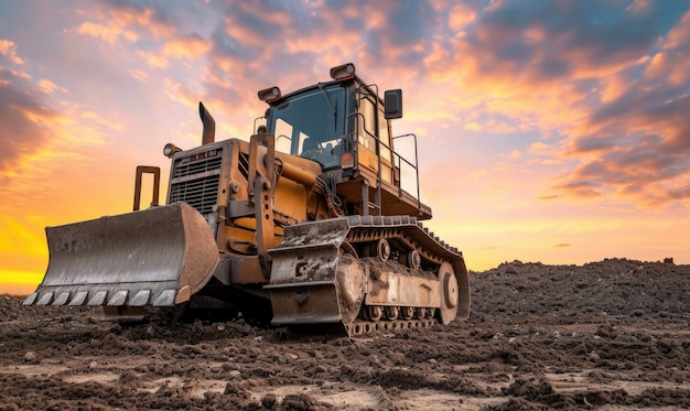 View of heavy machinery used in the construction industry