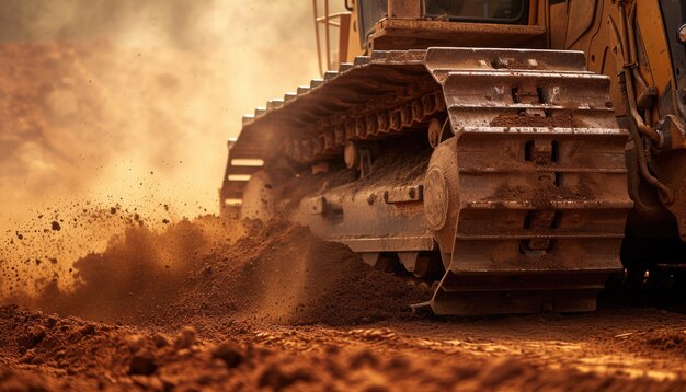 View of heavy machinery used in the construction industry