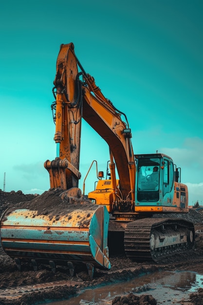 Free Photo view of heavy machinery used in the construction industry