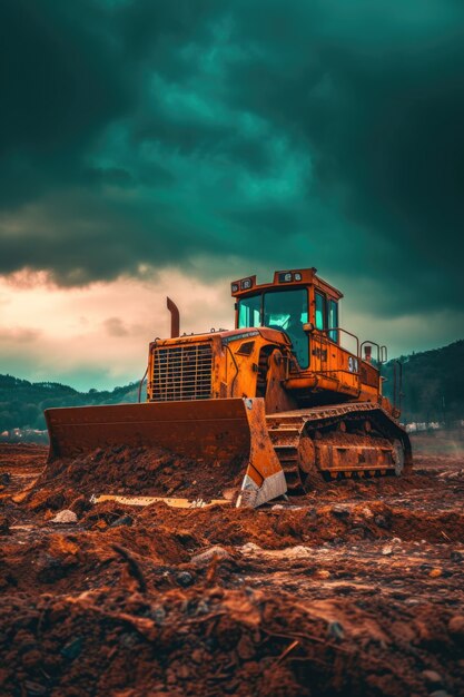 View of heavy machinery used in the construction industry