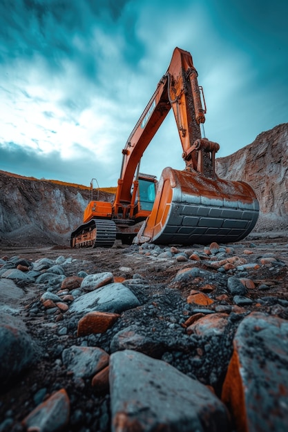 Free photo view of heavy machinery used in the construction industry