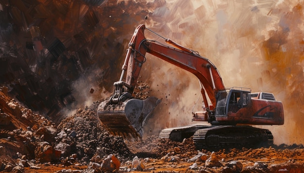 Free photo view of heavy machinery used in the construction industry