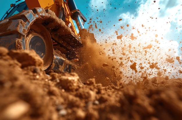 Free photo view of heavy machinery used in the construction industry