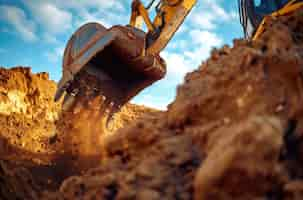 Free photo view of heavy machinery used in the construction industry