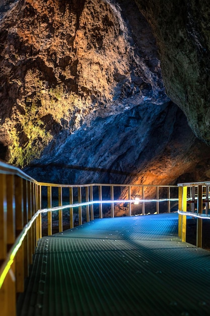 Free photo view of the ialomitei cave in bucegi mountains romania