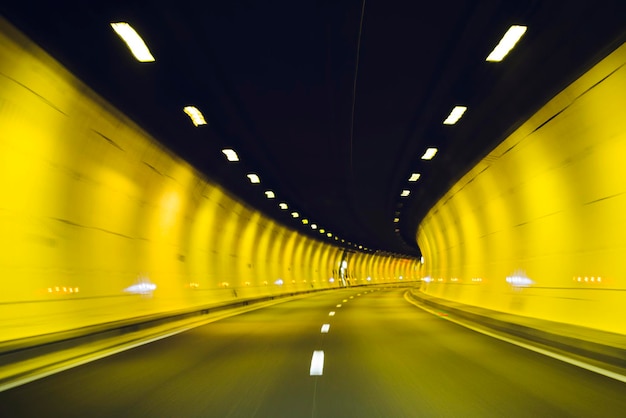 View inside a tunnel