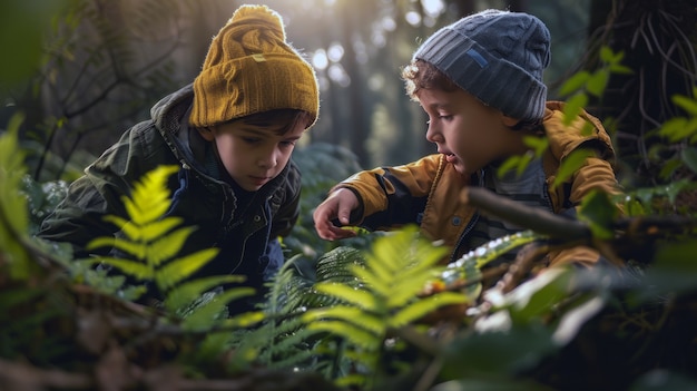 Free photo view of kids practicing health and wellness activity