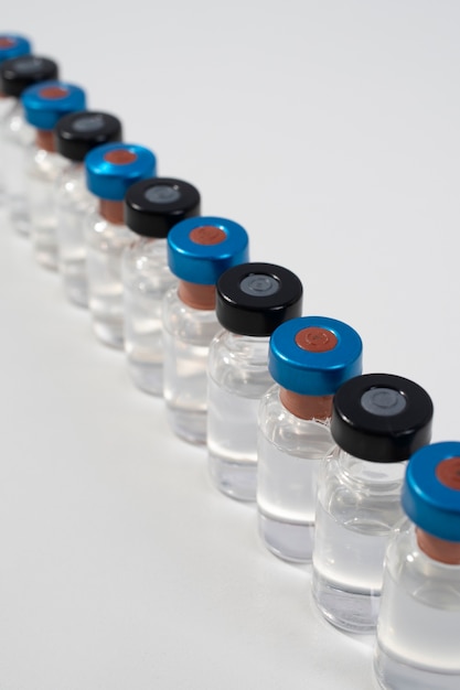 Free photo view of laboratory test tube samples