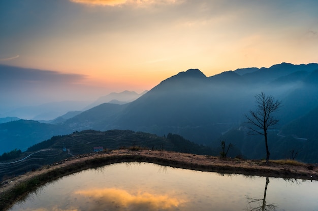 view of lake front of mountains with skyline