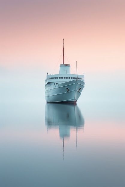 Free Photo view of large ship on water