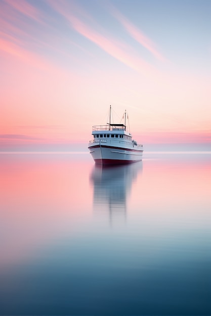 Free Photo view of large ship on water