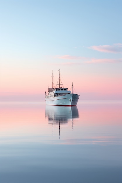 Free Photo view of large ship on water