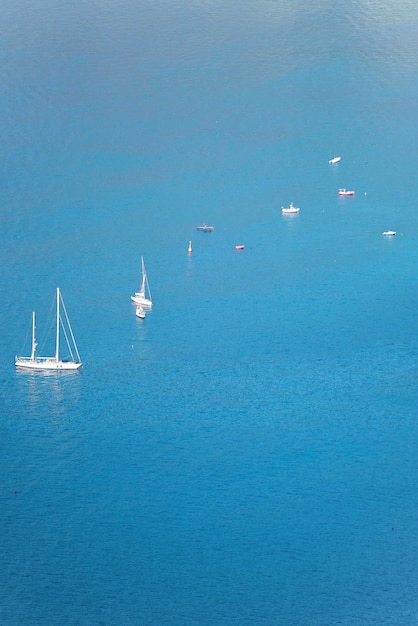 Free Photo view of ligurian sea with yachts italy