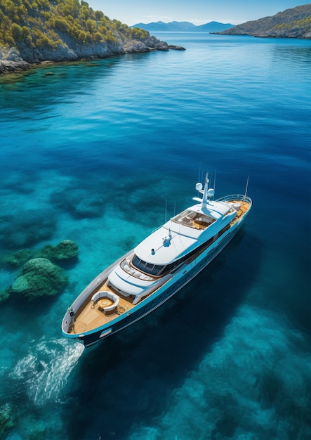 View of luxurious cruise ship