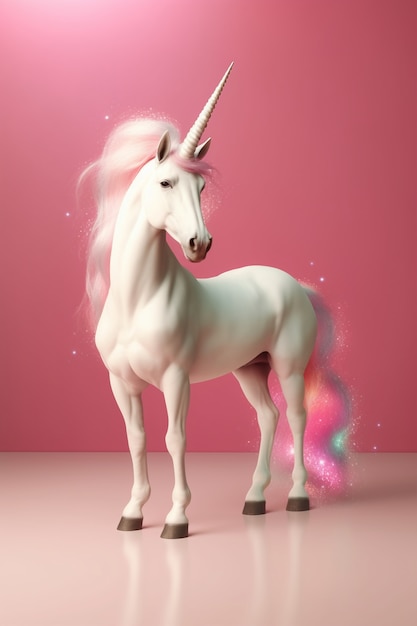 Free photo view of magical and mythical unicorn creature