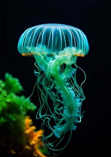 View of majestic jellyfish in the ocean