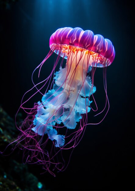 View of majestic jellyfish in the ocean