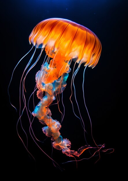 View of majestic jellyfish in the ocean