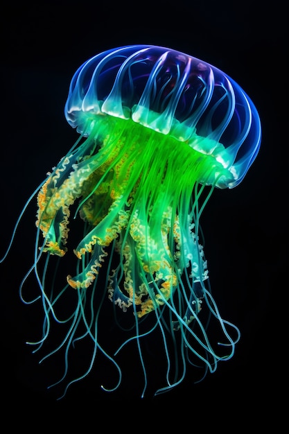 View of majestic jellyfish in the ocean