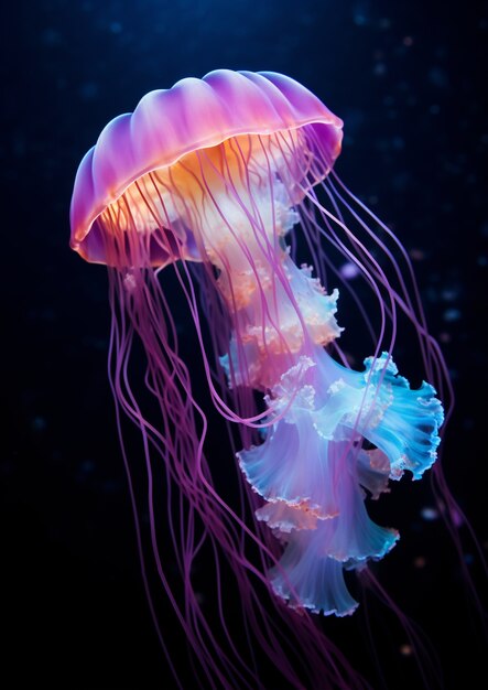 View of majestic jellyfish in the ocean