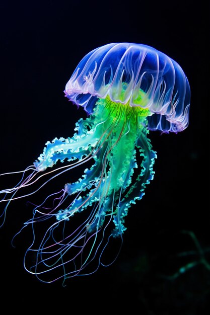 View of majestic jellyfish in the ocean