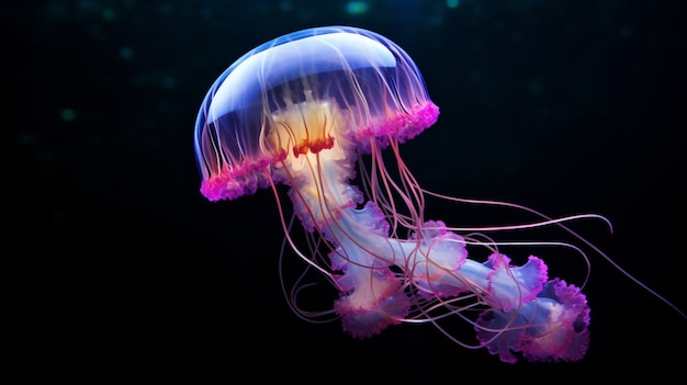 Free photo view of majestic jellyfish in the ocean