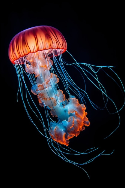 Free photo view of majestic jellyfish in the ocean