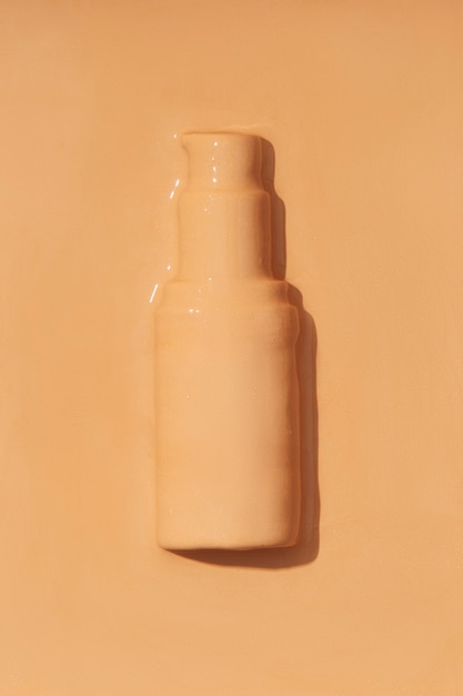 View of make-up foundation products