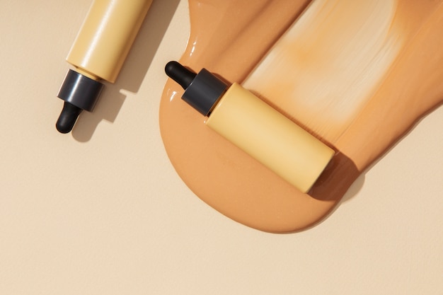 Free Photo view of make-up foundation products