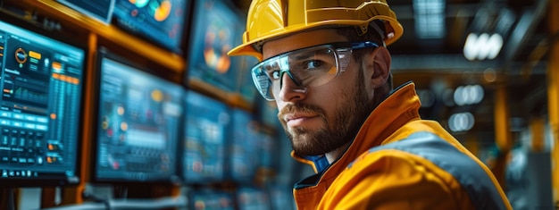 Free Photo view of male engineer at work for engineers day celebration