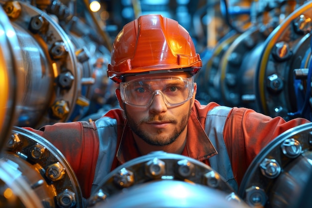 Free Photo view of male engineer at work for engineers day celebration