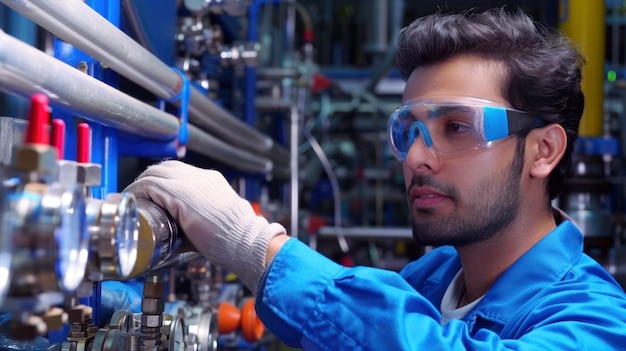 Free photo view of male engineer at work for engineers day celebration