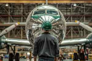 Free photo view of male engineer at work for engineers day celebration