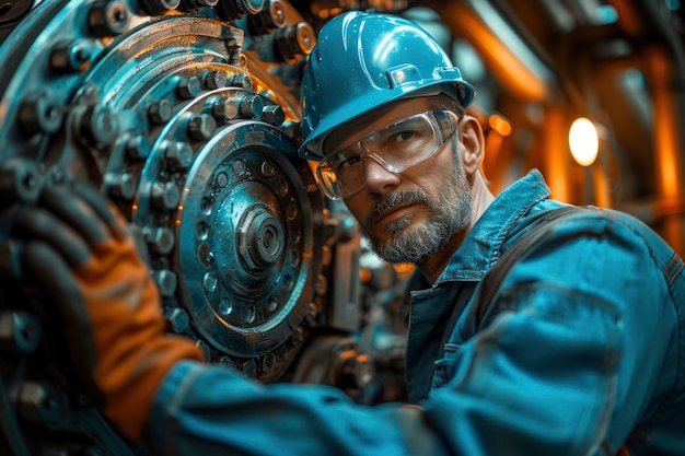 Free Photo view of male engineer at work for engineers day celebration