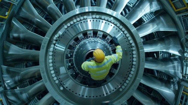 Free Photo view of male engineer at work for engineers day celebration