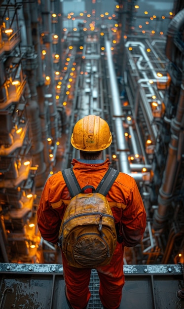 Free photo view of male engineer at work for engineers day celebration