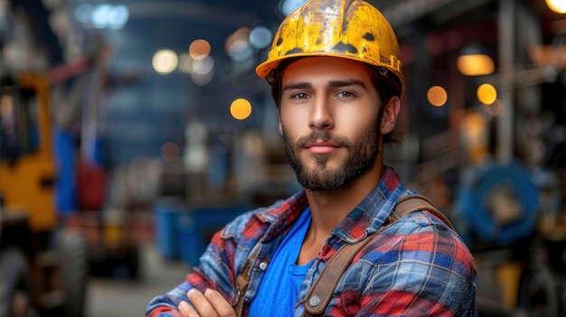 Free photo view of male engineer at work for engineers day celebration