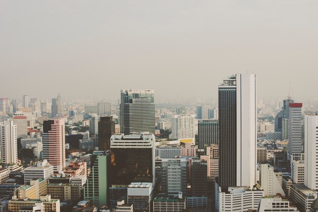 View of metro city buildings cityscape